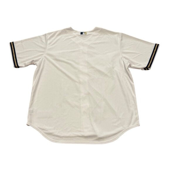 Majestic Milwaukee Brewers Cool Base MLB Baseball Jersey White Men's XL NEW - Picture 2 of 10